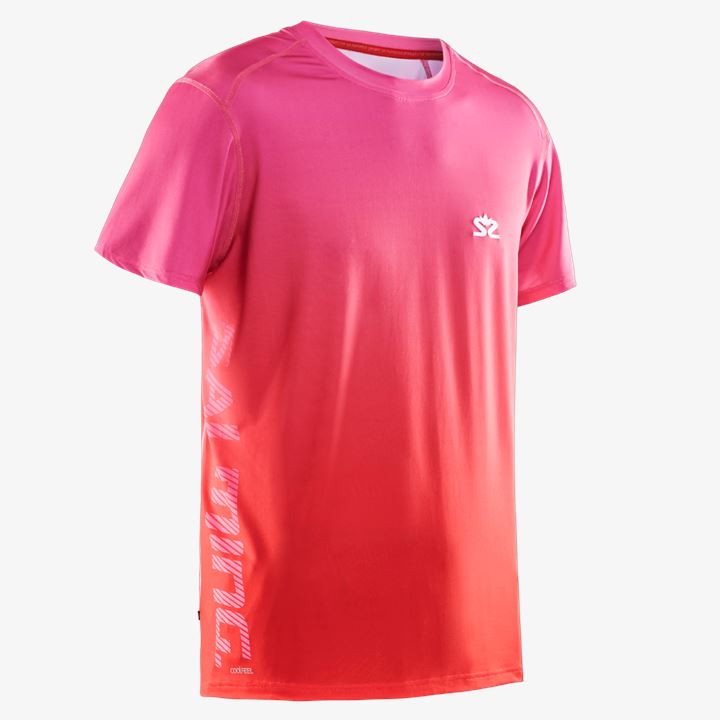 Camiseta Salming Beam Tee Hombre Rosas Rojas | gBm6FYNf