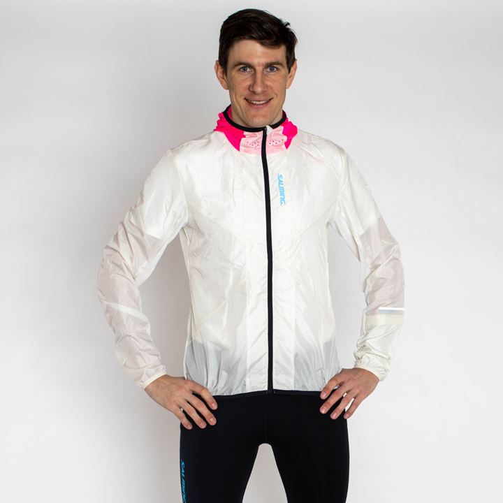 Chaquetas Salming Sarek Jacket 21 Unisex Hombre Blancas Rosas | LX03mSz1