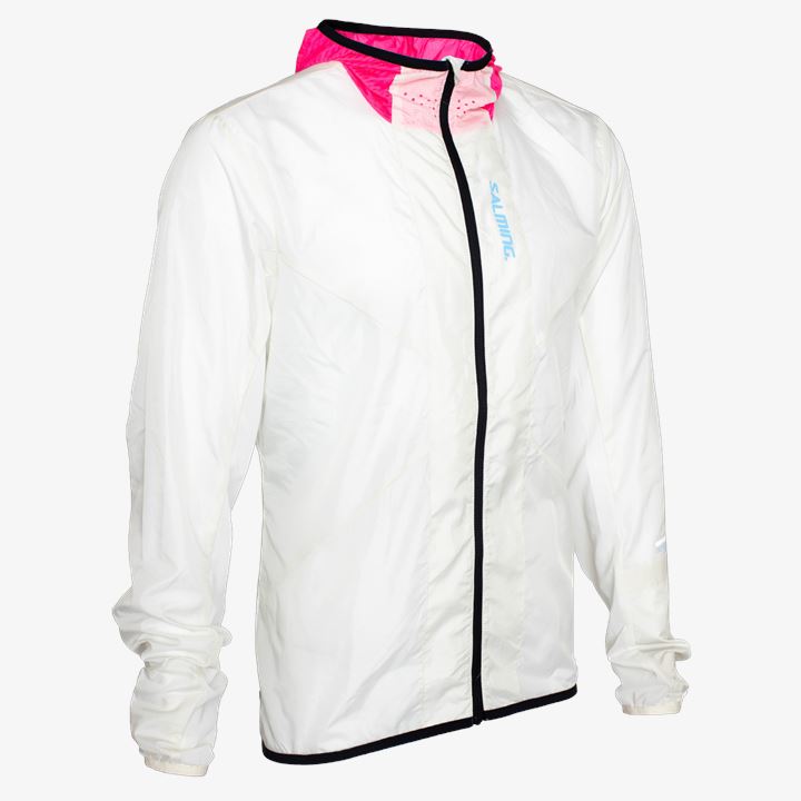 Chaquetas Salming Sarek Jacket 21 Unisex Hombre Blancas Rosas | LX03mSz1