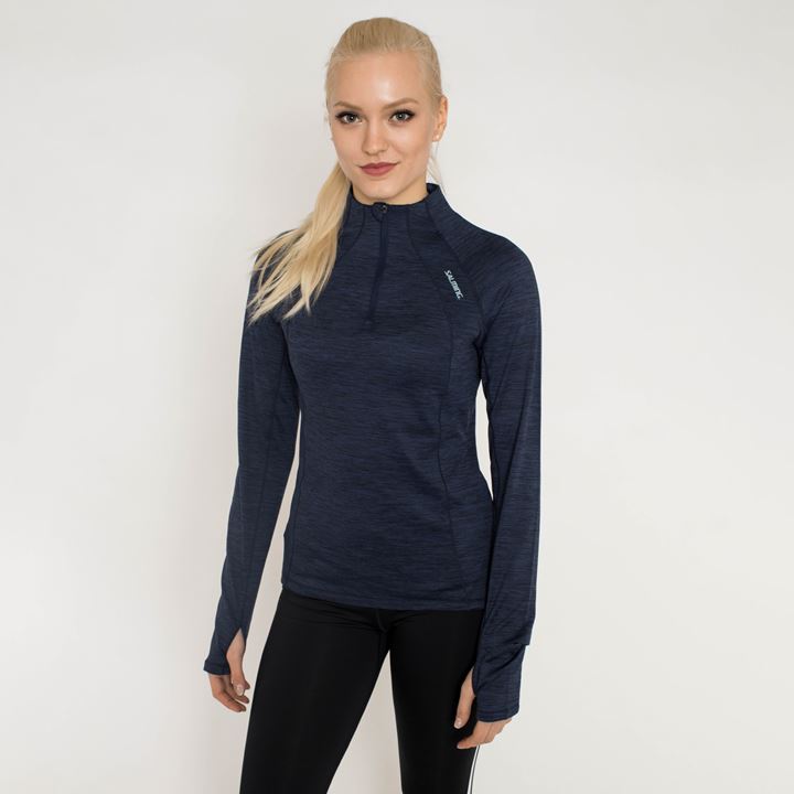 Camisas De Manga Larga Salming Norrviken Halfzip Mujer Azules | lmoyAyTz