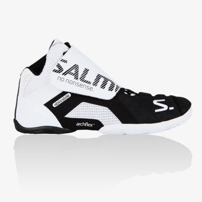 Goalie Zapatos Salming Chanclas 5 Goalie Shoe Mujer Blancas Negras | u9aBA8wx